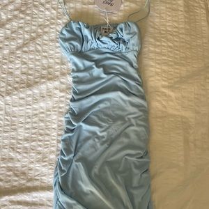 Blue bodycon dress